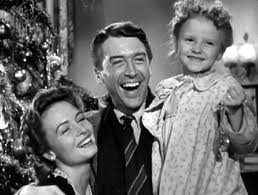 Jimmy Stewart and Donna Reed play George and Mary Bailey in "It's A Wonderful Life"